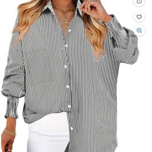 NWT Jane & Delancey Striped Black and White Long Sleeve Women's Top